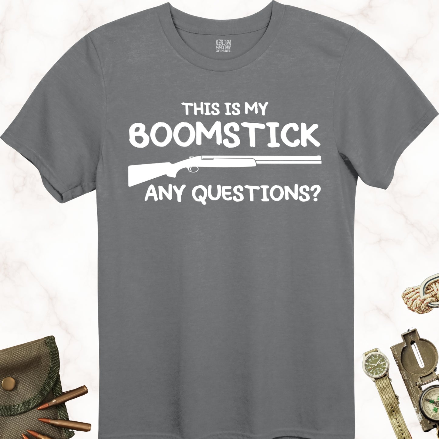 This Is My Boom Stick T-Shirt in Color Charcoal