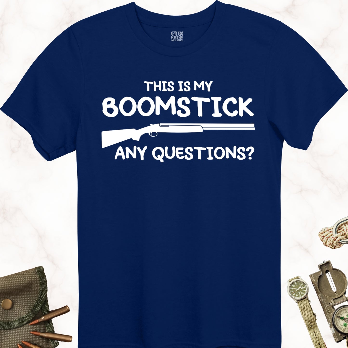 This Is My Boom Stick T-Shirt in Color Navy