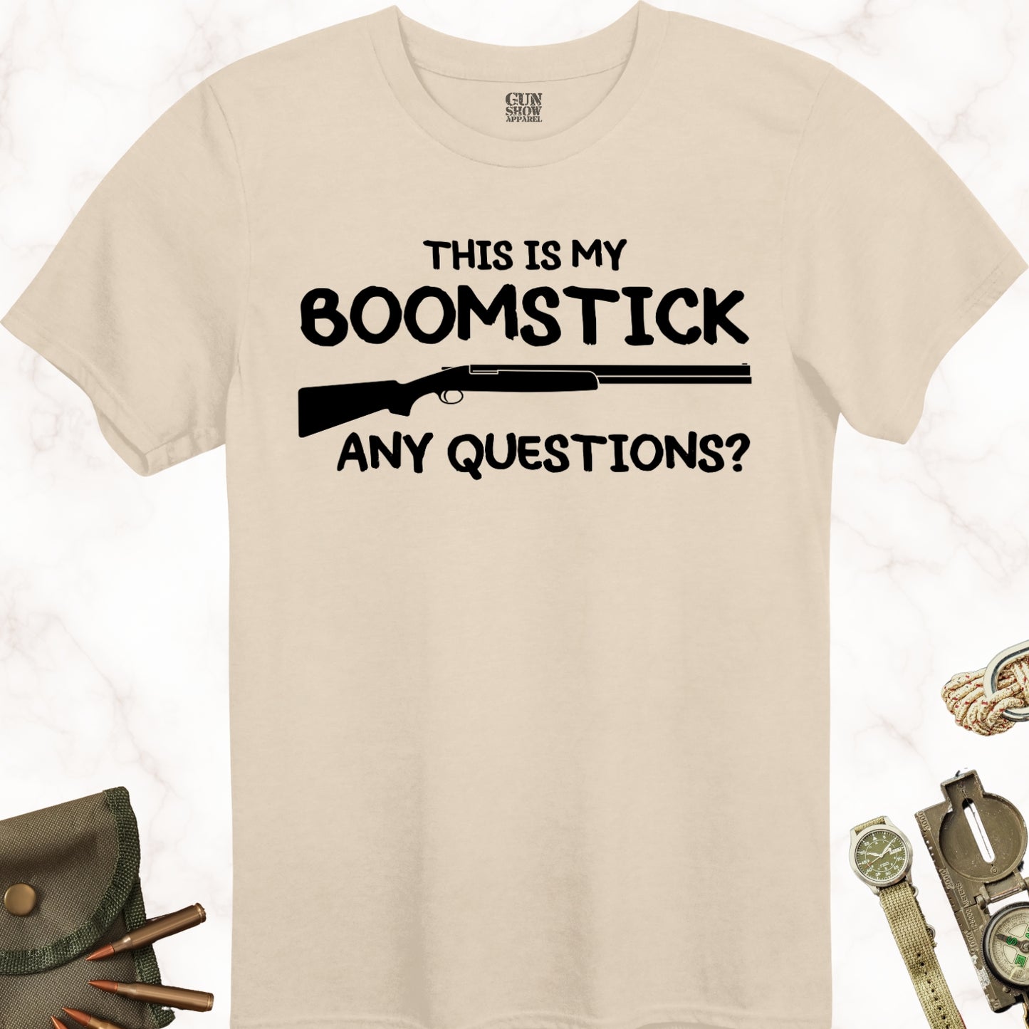 This Is My Boom Stick T-Shirt in Color Sand