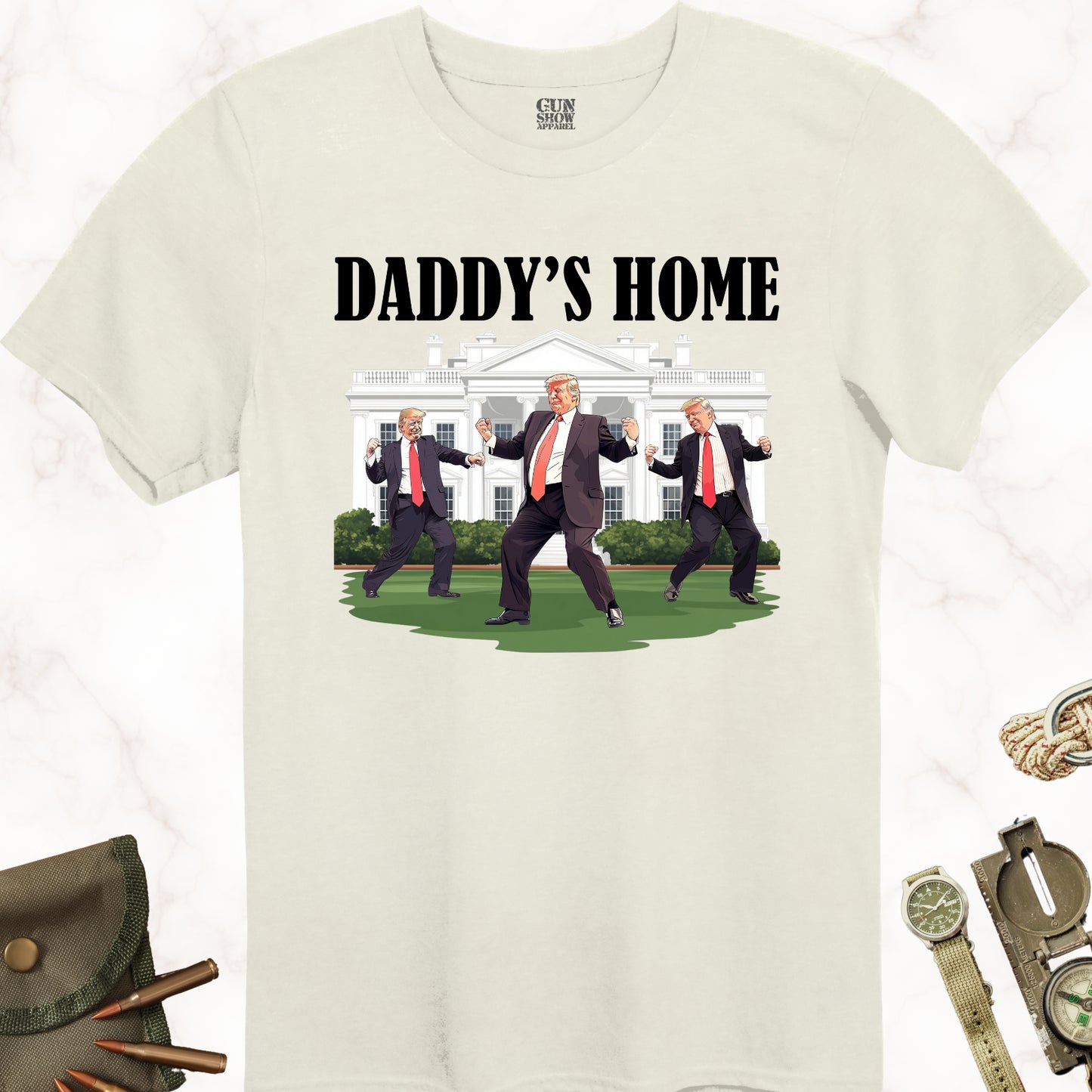 Daddy's Home Trump Dance T-Shirt in color Natural